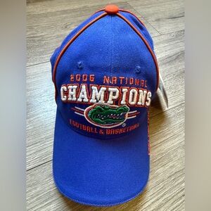NEW! 2006 Florida Gators National Champions Adjustable Velcro Baseball Cap Hat